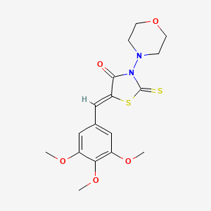 molecular formula C17H20N2O5S2 B12132245 (5Z)-3-(morpholin-4-yl)-2-thioxo-5-(3,4,5-trimethoxybenzylidene)-1,3-thiazolidin-4-one 