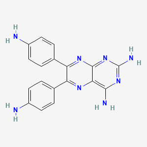 molecular formula C18H16N8 B1213234 6,7-Bis(4-aminophenyl)pteridine-2,4-diamine CAS No. 151648-52-1