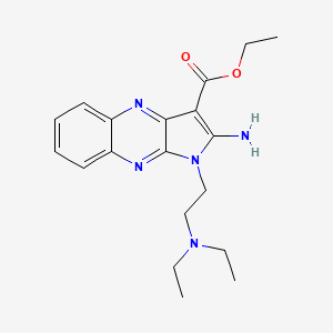 molecular formula C19H25N5O2 B12132358 ethyl 2-amino-1-[2-(diethylamino)ethyl]-1H-pyrrolo[2,3-b]quinoxaline-3-carboxylate 