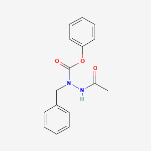 molecular formula C16H16N2O3 B1213246 N-Acetyl-alpha-azaphenylalanine phenyl ester CAS No. 53370-82-4