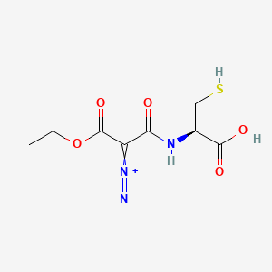 molecular formula C8H11N3O5S B1213250 L-Cysteine, N-(2-diazo-3-ethoxy-1,3-dioxopropyl)- CAS No. 63439-38-3
