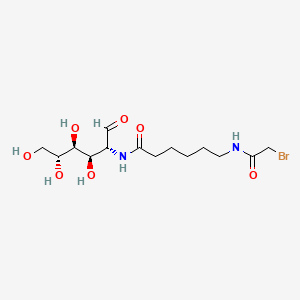 molecular formula C14H25BrN2O7 B1213251 N-(N-Bromoacetyl)-6-aminohexanoylglucosamine CAS No. 71902-43-7