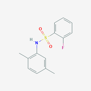 molecular formula C14H14FNO2S B12132623 (2,5-Dimethylphenyl)[(2-fluorophenyl)sulfonyl]amine 