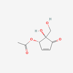 molecular formula C8H10O5 B1213265 Pentenomycin II CAS No. 50655-21-5