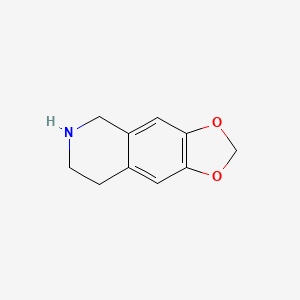 molecular formula C10H11NO2 B1213267 5,6,7,8-四氢-[1,3]二噁唑[4,5-g]异喹啉 CAS No. 94143-83-6
