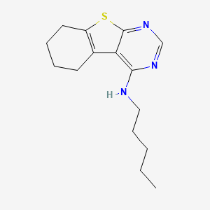 molecular formula C15H21N3S B12132755 N-pentyl-5,6,7,8-tetrahydro[1]benzothieno[2,3-d]pyrimidin-4-amine 