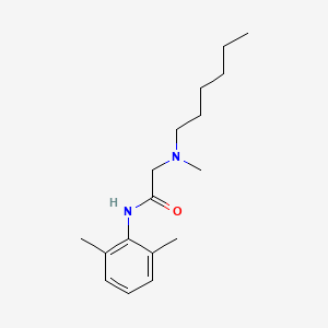 molecular formula C17H28N2O B1213276 N-Hexyl-N-methylamino-2,6-xylidide CAS No. 38838-29-8