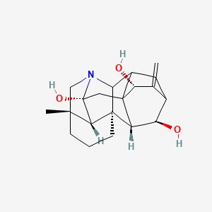 molecular formula C20H27NO3 B1213284 Hetisan-6,11-beta,15-beta-triol CAS No. 27901-01-5