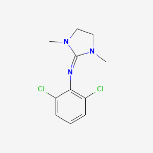 molecular formula C11H13Cl2N3 B1213287 2,6-Dichloro-N-(1,3-dimethyl-2-imidazolidinylidene)benzenamine CAS No. 41061-97-6
