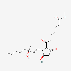 molecular formula C22H36O6 B1213295 methyl 7-[(1S,2R,3R)-3-hydroxy-2-[(3S)-3-hydroxy-3-methyloct-1-enyl]-5-oxocyclopentyl]-7-oxoheptanoate 