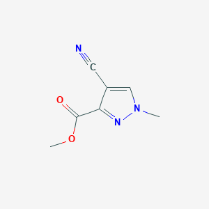 molecular formula C7H7N3O2 B012133 methyl 4-cyano-1-methyl-1H-pyrazole-3-carboxylate CAS No. 105020-37-9