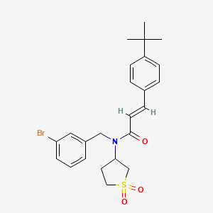 molecular formula C24H28BrNO3S B12133091 (2E)-N-(3-bromobenzyl)-3-(4-tert-butylphenyl)-N-(1,1-dioxidotetrahydrothiophen-3-yl)prop-2-enamide 