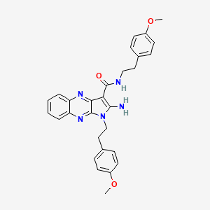 molecular formula C29H29N5O3 B12133148 2-amino-N,1-bis[2-(4-methoxyphenyl)ethyl]-1H-pyrrolo[2,3-b]quinoxaline-3-carboxamide 