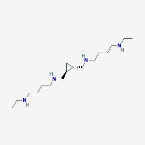 molecular formula C17H38N4 B1213316 N-ethyl-N'-[[(1S,2S)-2-[[4-(ethylamino)butylamino]methyl]cyclopropyl]methyl]butane-1,4-diamine 