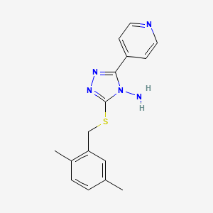molecular formula C16H17N5S B12133178 3-[(2,5-Dimethylphenyl)methylthio]-5-(4-pyridyl)-1,2,4-triazole-4-ylamine 