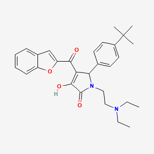 molecular formula C29H34N2O4 B12133241 4-(Benzo[d]furan-2-ylcarbonyl)-1-[2-(diethylamino)ethyl]-5-[4-(tert-butyl)phen yl]-3-hydroxy-3-pyrrolin-2-one 