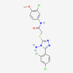 molecular formula C17H14Cl3N5O2S B12133290 C17H14Cl3N5O2S 