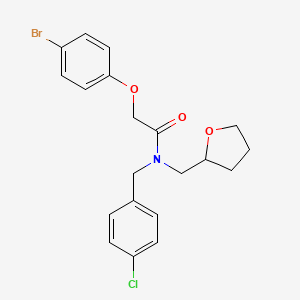 molecular formula C20H21BrClNO3 B12133409 2-(4-bromophenoxy)-N-(4-chlorobenzyl)-N-(tetrahydrofuran-2-ylmethyl)acetamide 