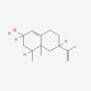 molecular formula C15H24O B1213341 2,3,4,4a,5,6,7,8-Octahydro-4,4a-dimethyl-6-(1-methylvinyl)-2-naphthol CAS No. 53643-07-5