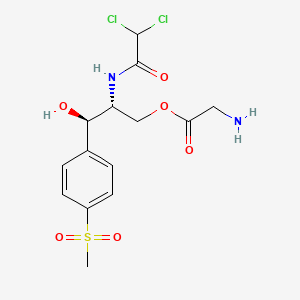 molecular formula C14H18Cl2N2O6S B1213343 Thiamphenicol Glycinate CAS No. 2393-92-2