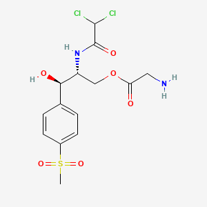 molecular formula C14H18Cl2N2O6S B1213343 Thiamphenicol glycinate CAS No. 2393-92-2