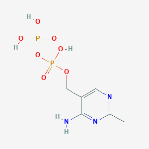 B1213344 (4-Amino-2-methylpyrimidin-5-yl)methyl trihydrogen diphosphate CAS No. 841-01-0
