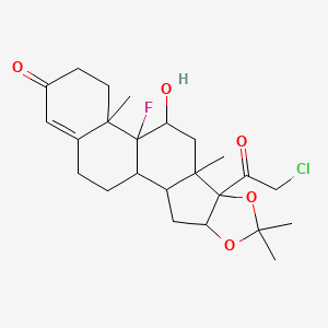 molecular formula C24H32ClFO5 B1213345 Halog 