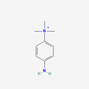molecular formula C9H15N2+ B1213347 Benzenaminium, 4-amino-N,N,N-trimethyl- CAS No. 21248-43-1