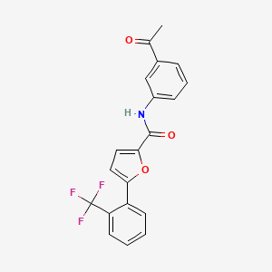 molecular formula C20H14F3NO3 B12133476 N-(3-acetylphenyl)-5-[2-(trifluoromethyl)phenyl]furan-2-carboxamide 