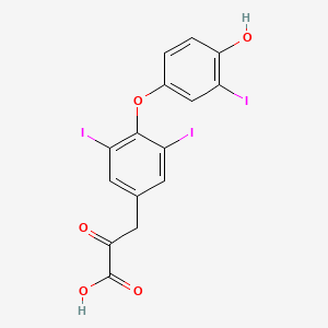 molecular formula C15H9I3O5 B1213351 3,5,3'-Triiodothyropyruvic acid 