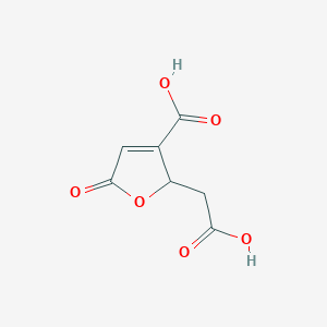 molecular formula C7H6O6 B1213352 2-(Carboxymethyl)-5-oxo-2,5-dihydro-3-furoic acid 