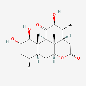 molecular formula C20H30O6 B1213355 Chaparrolide CAS No. 33512-38-8