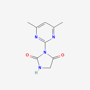 molecular formula C9H10N4O2 B12133558 3-(4,6-Dimethylpyrimidin-2-yl)imidazolidine-2,4-dione 