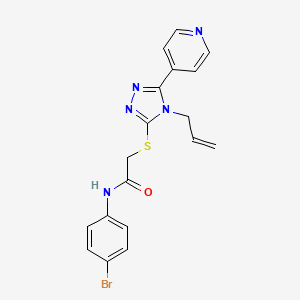 molecular formula C18H16BrN5OS B12133563 N-(4-bromophenyl)-2-{[4-(prop-2-en-1-yl)-5-(pyridin-4-yl)-4H-1,2,4-triazol-3-yl]sulfanyl}acetamide 