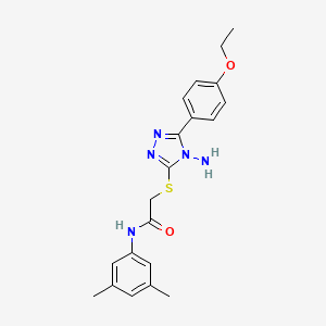 molecular formula C20H23N5O2S B12133583 2-[4-amino-5-(4-ethoxyphenyl)(1,2,4-triazol-3-ylthio)]-N-(3,5-dimethylphenyl)a cetamide 