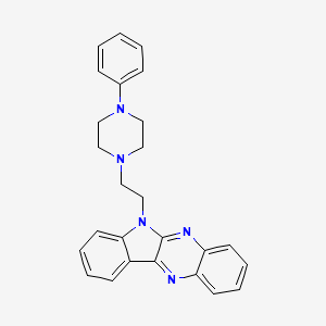 molecular formula C26H25N5 B12133591 5-[2-(4-Phenylpiperazinyl)ethyl]indolo[2,3-b]quinoxaline 