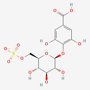 molecular formula C13H15O13S- B1213361 Turgorin CAS No. 80220-30-0