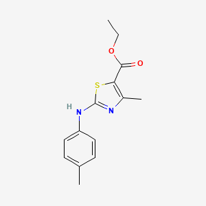 molecular formula C14H16N2O2S B12133630 Ethyl 4-methyl-2-[(4-methylphenyl)amino]-1,3-thiazole-5-carboxylate 