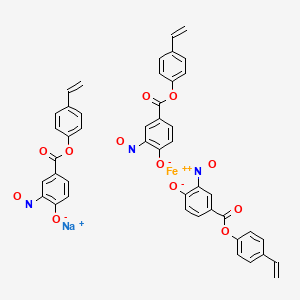 molecular formula C45H30FeN3NaO12 B1213366 Ferroverdin CAS No. 26671-45-4