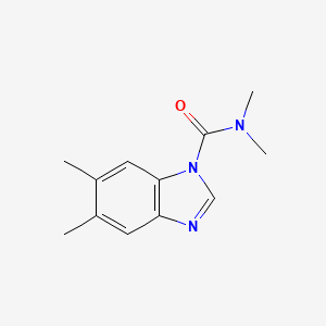 molecular formula C12H15N3O B12133662 N,N,5,6-tetramethyl-1H-1,3-benzodiazole-1-carboxamide 
