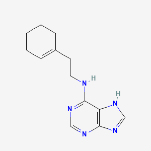 molecular formula C13H17N5 B12133673 N-[2-(cyclohexen-1-yl)ethyl]-7H-purin-6-amine CAS No. 537666-91-4