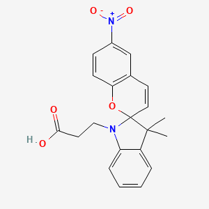 1-(beta-Carboxyethyl)-3,3-dimethyl-6'-nitrospiro(indoline-2,2'-2H-benzopyran)