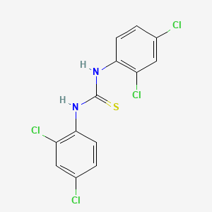 molecular formula C13H8Cl4N2S B12133715 Thiourea, N,N'-bis(2,4-dichlorophenyl)- CAS No. 52477-05-1