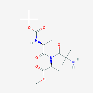 methyl (2S)-2-[(2-amino-2-methylpropanoyl)-[(2S)-2-[(2-methylpropan-2-yl)oxycarbonylamino]propanoyl]amino]propanoate