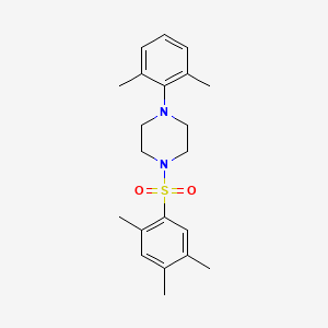 molecular formula C21H28N2O2S B12133757 1-(2,6-Dimethylphenyl)-4-(2,4,5-trimethylbenzenesulfonyl)piperazine 