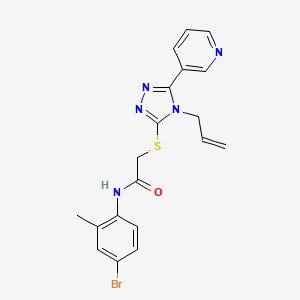 molecular formula C19H18BrN5OS B12133767 N-(4-bromo-2-methylphenyl)-2-{[4-(prop-2-en-1-yl)-5-(pyridin-3-yl)-4H-1,2,4-triazol-3-yl]sulfanyl}acetamide 