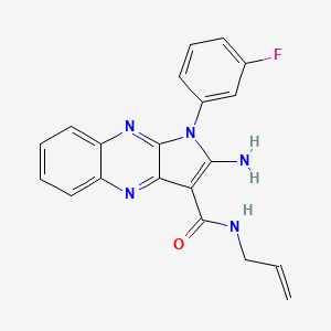 molecular formula C20H16FN5O B12133786 2-amino-1-(3-fluorophenyl)-N-(prop-2-en-1-yl)-1H-pyrrolo[2,3-b]quinoxaline-3-carboxamide 