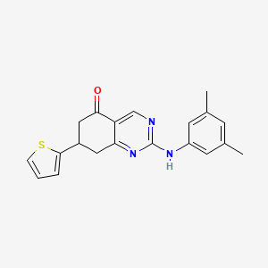 molecular formula C20H19N3OS B12133803 2-[(3,5-dimethylphenyl)amino]-7-(thiophen-2-yl)-7,8-dihydroquinazolin-5(6H)-one 