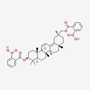 2-[[(2S,4aS,6aR,6aS,6bR,8aR,10S,12aS)-10-(2-carboxybenzoyl)oxy-2,4a,6a,6b,9,9,12a-heptamethyl-1,3,4,5,6,6a,7,8,8a,10,11,12-dodecahydropicen-2-yl]methoxycarbonyl]benzoic acid