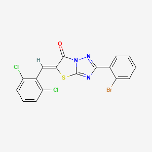 molecular formula C17H8BrCl2N3OS B12133980 (5Z)-2-(2-bromophenyl)-5-(2,6-dichlorobenzylidene)[1,3]thiazolo[3,2-b][1,2,4]triazol-6(5H)-one 